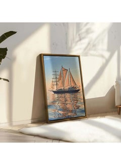 Abstract Framed Portrait Of Sailing Ship Race Cruises And Yachting