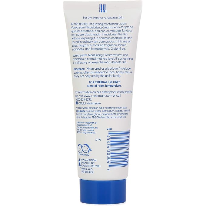 Vanicream Moisturizing Skin Cream | For Sensitive Skin | Soothes Red, Irritated, Cracked, or Itchy Skin | Dermatologist Tested | Fragrance and Paraben Free | 4 Ounce - Image 2