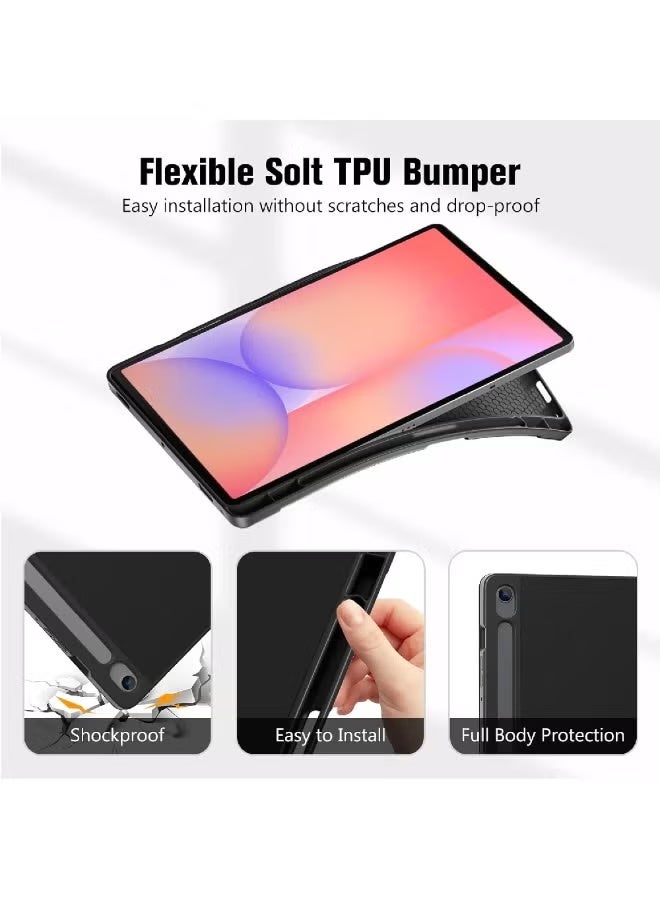 ZOOMEE Smart Case for Galaxy Tab S10 Lite/S10 FE/S9 FE 10.9-Inch with S Pen Holder, Trifold Stand Folio Cover with Soft TPU Back for 10.9" Galaxy Tab S10 Lite/S10 FE/S9 FE -Black - Image 4