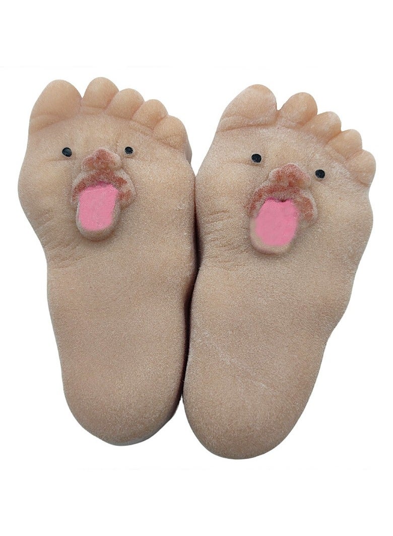 CMGTYYD. 2Pcs ألعاب لينة القدمين، القدمين لينة لعب الحركة الصغيرة، ضغط الضغط لعب الأطفال الضغط، لطيف لعب الحركة لينة، ضغط القدمين اليدوية لعب الأطفال، ضغط لعب الحركة الصغيرة، الكبار هدية الأطفال - Image 1