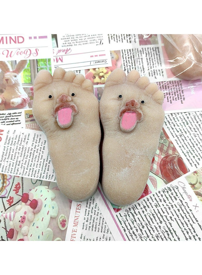 CMGTYYD. 2Pcs ألعاب لينة القدمين، القدمين لينة لعب الحركة الصغيرة، ضغط الضغط لعب الأطفال الضغط، لطيف لعب الحركة لينة، ضغط القدمين اليدوية لعب الأطفال، ضغط لعب الحركة الصغيرة، الكبار هدية الأطفال - Image 2