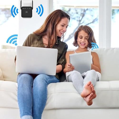 HIMALU WiFi Extender Signal Booster – Covers Up to 9860 Sq.ft and 60 Devices | 2.4GHz WiFi Repeater with Ethernet Port - Quick Setup and Long Range Wireless Internet Booster for Home - Image 2