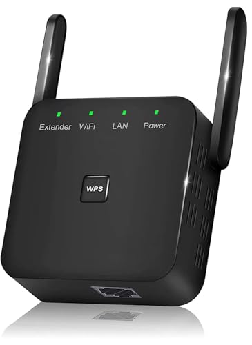 HIMALU WiFi Extender Signal Booster – Covers Up to 9860 Sq.ft and 60 Devices | 2.4GHz WiFi Repeater with Ethernet Port - Quick Setup and Long Range Wireless Internet Booster for Home - Image 1