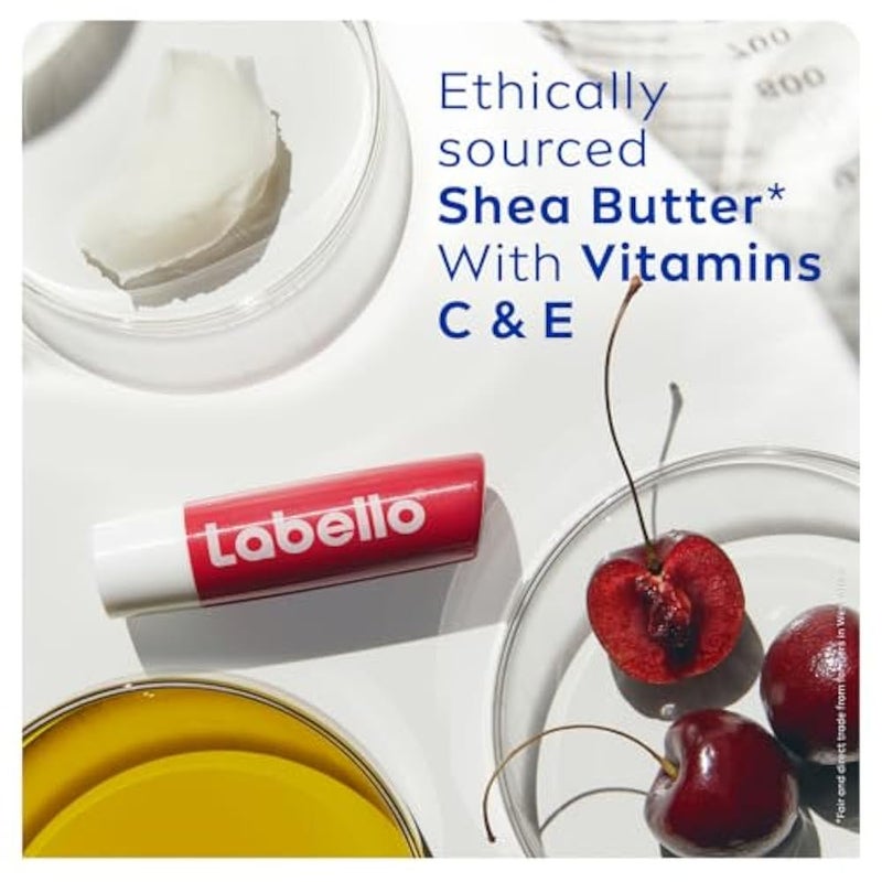 Labello Lip Balm, Moisturising Lip Care, Cherry Shine 4.8g - Image 4