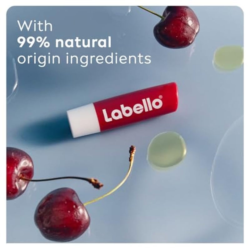Labello Lip Balm, Moisturising Lip Care, Cherry Shine 4.8g - Image 3
