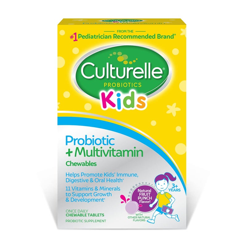 Culturelle Culturelle Kids Probiotic Complete Multivitamin Chewable For Kids Ages 3 30 Count Digestive Health Oral Health Immune Support With 11 Vitamins Minerals including Vitamin C D3 Zinc