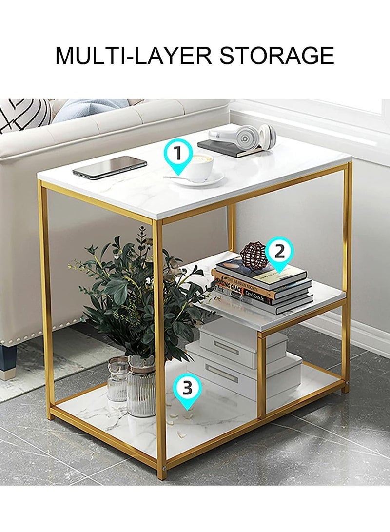 DubaiGallery طاولة قهوة جانبية معدنية مستديرة طاولة نهاية مكتب نوردك من الرخام والزجاج لطاولات المنزل الفاخرة في غرفة المعيشة - Image 3