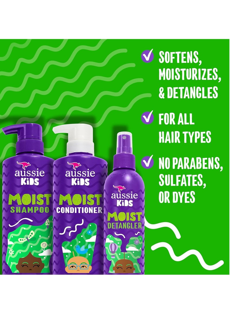 Aussie Aussie Kids Hair Care Bundle Set Including: Shampoo (16 Fl Oz), Conditioner (16 Fl Oz) & Detangler Spray (8 Fl Oz), Paraben- Freem Sulfate-Free, Dye-Free, Cruelty-Free, Tangle-Free Styling  - Image 4