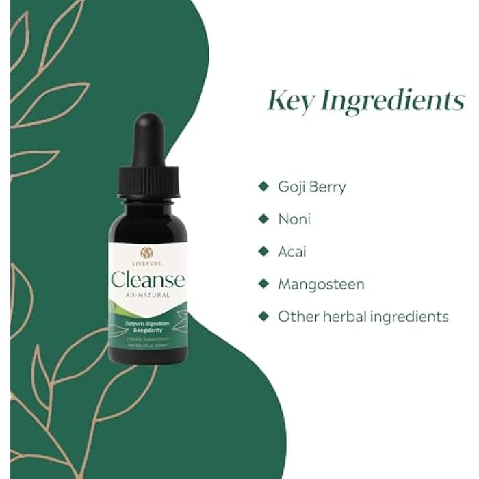 PURE Cleanse Liquid | Plant-Based Supplement Designed to Support Digestive Balance, Gut Health & Full-Body Wellness | Fast-Absorbing Herbal Formula | Vegan, Gluten-Free, Additive-Free | 1 fl oz - Image 4