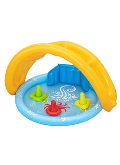 Bestway Bestway UV Care Baby Seat Sea Shapes Baby Pool 115x89x76cm | Inflatable Pool for Toddlers and Kids  - Image 1