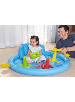 Bestway Bestway UV Care Baby Seat Sea Shapes Baby Pool 115x89x76cm | Inflatable Pool for Toddlers and Kids  - Image 2