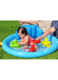 Bestway Bestway UV Care Baby Seat Sea Shapes Baby Pool 115x89x76cm | Inflatable Pool for Toddlers and Kids  - Image 3