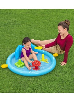 Bestway Bestway UV Care Baby Seat Sea Shapes Baby Pool 115x89x76cm | Inflatable Pool for Toddlers and Kids  - Image 4