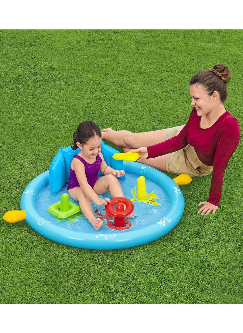 Bestway Bestway UV Care Baby Seat Sea Shapes Baby Pool 115x89x76cm | Inflatable Pool for Toddlers and Kids  - Image 4