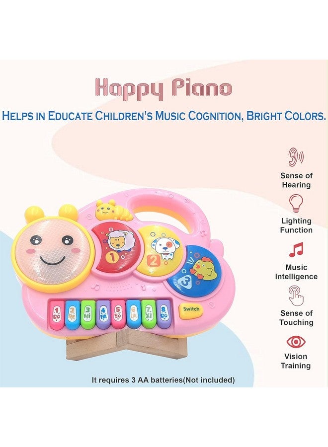 Goyal's Goyal's Happy Caterpillar Piano Musical Toys for Babies and Kids with 8 Keys, Drum Pads and Music Switch Button(Multicolor)  - Image 3