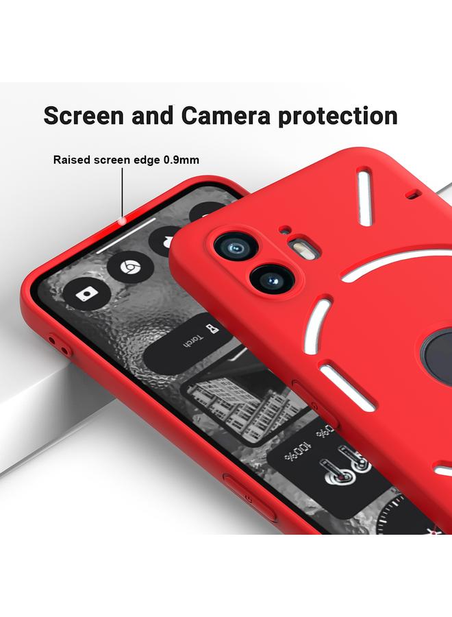 S-TOP Case For Nothing Phone 2 Pure Color Liquid Silicone Shockproof Phone Case - Image 3