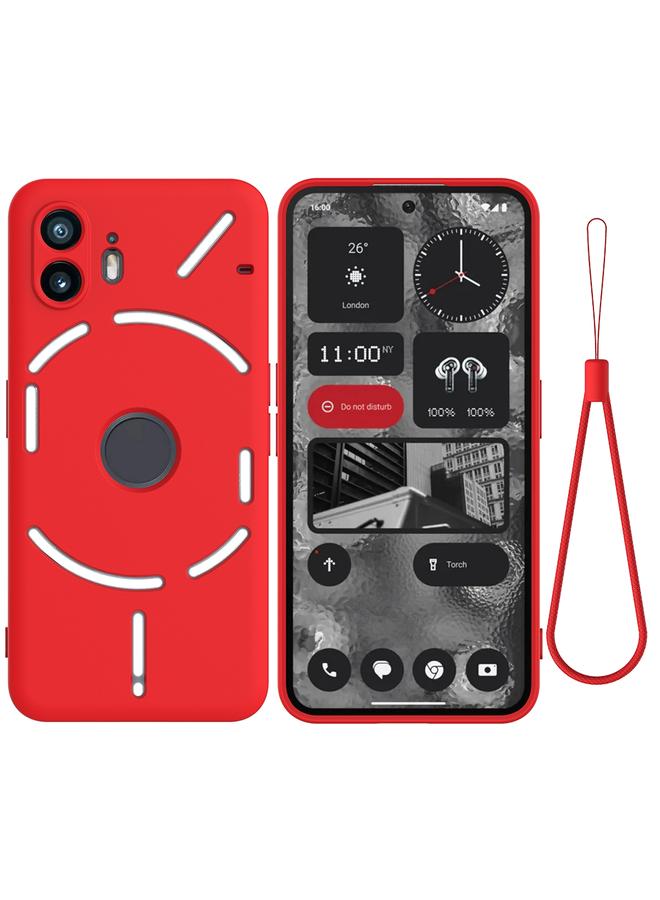 S-TOP Case For Nothing Phone 2 Pure Color Liquid Silicone Shockproof Phone Case - Image 1