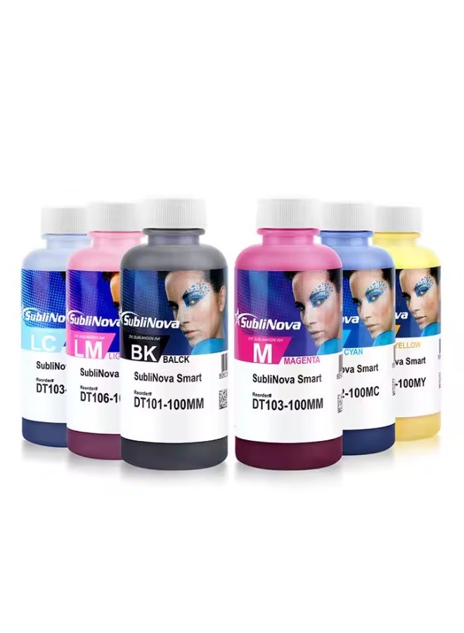 كوريان حبر التسامي Sublinova سعة 100 مل مجموعة 6 ألوان متوافق مع طابعات EPSON - Image 1