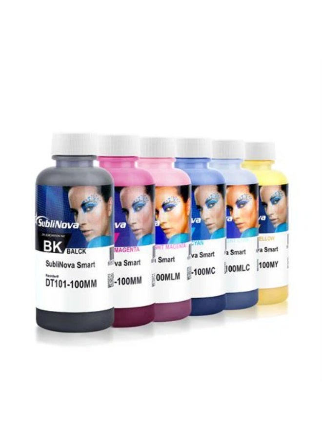 كوريان حبر التسامي Sublinova سعة 100 مل مجموعة 6 ألوان متوافق مع طابعات EPSON - Image 2