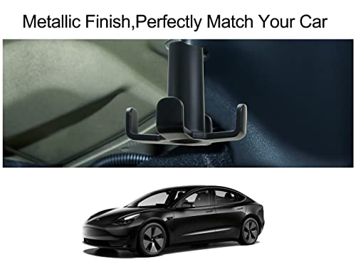 AODITECK Model 3 Trunk Hook Aluminum Trunk Grocery Bag Hook for 2016-2025 Tesla Model 3 Metal Tote Grocery Bag Holder, Interior Accessories, Black - Image 4