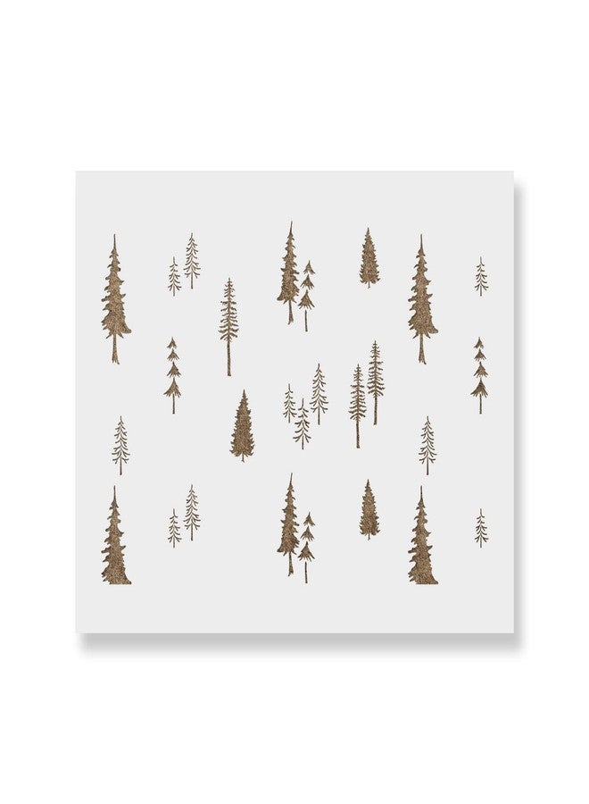 Stencil Revolution Fir Tree Forest Pattern Wall Stencil - Pattern Stencil, Nature Stencil, Fir Stencil, Decorating Walls - Create Your Own Space - Image 1