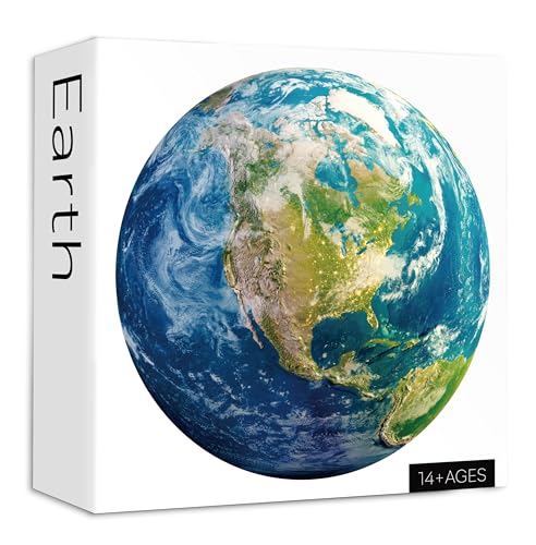 PPuzzling Space Earth Puzzles for Adults 1000 Pieces Round Planet Solar System Puzzles Hard Circle Galaxy Jigsaw Puzzles as Space Wall Decor - Image 1