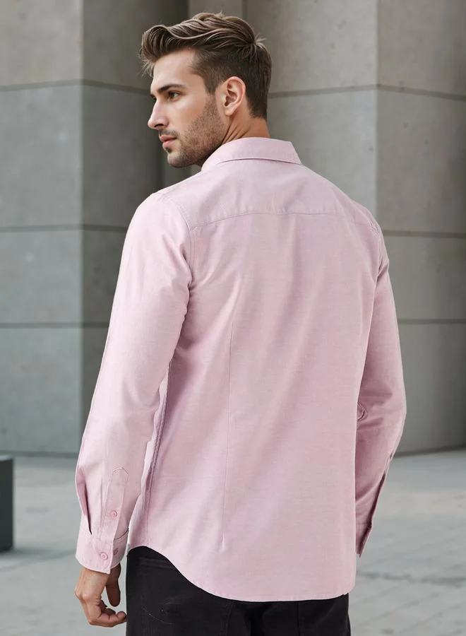 Splash FAV  Slim Fit Collared Oxford Shirt for Men | Best Price UAE