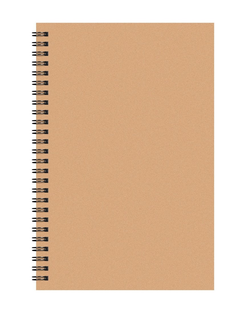 ORiTi ORiTi Retro Simple Coil Sketch Painting Notepad Brown  - Image 1