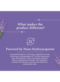 Perfora Unwind Toothpaste | Teeth Whitening & Superior Cleaning | Sls & Fluoride Free Toothpastes | N-Ha For Teeth Remineralisation | Healthy Gums & Complete Dental Care | Lavender Rose | Pack Of 1  - Image 3