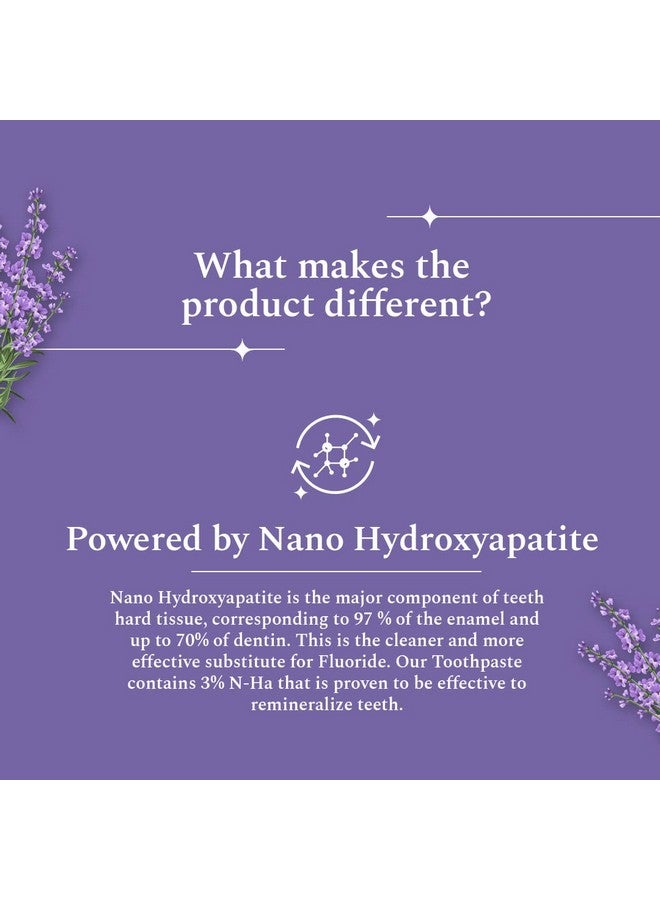 بيرفورا معجون أسنان Unwind | تبييض الأسنان وتنظيف فائق | معاجين أسنان خالية من كبريتات الصوديوم والفلورايد | N-Ha لإعادة تمعدن الأسنان | لثة صحية وعناية كاملة بالأسنان | لافندر وورد | عبوة من قطعة واحدة - Image 3