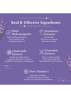 Perfora Unwind Toothpaste | Teeth Whitening & Superior Cleaning | Sls & Fluoride Free Toothpastes | N-Ha For Teeth Remineralisation | Healthy Gums & Complete Dental Care | Lavender Rose | Pack Of 1  - Image 5