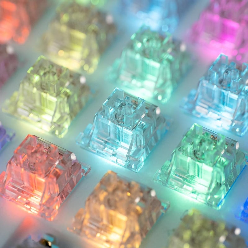 AKKO V3 Crystal Pro Keyboard Switch with Dustproof Stem for Mechanical Gaming Keyboard, 43gf Actuation Force Key Pre-Lubed Switches (45pcs) - Image 3