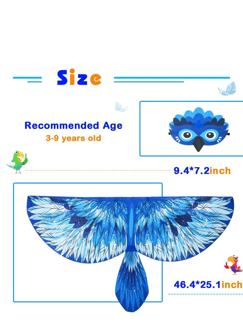 Captaintech Bird Costume Eagle Wings for Kids and Headband Parrot Owl Dress Up Costumes Girls Boys Party Favors Gifts Toys Dress-Up  - Image 5