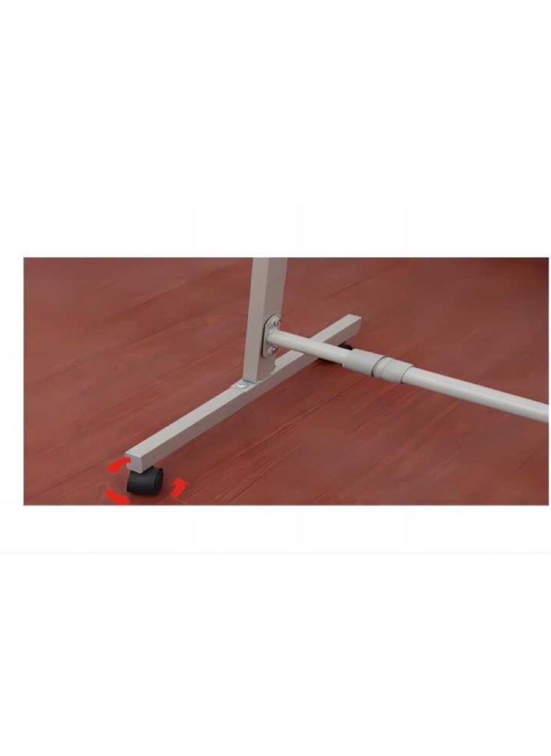 Mobile Dry Erase Whiteboard Metal Casters 90 x 120 cm Double Sided