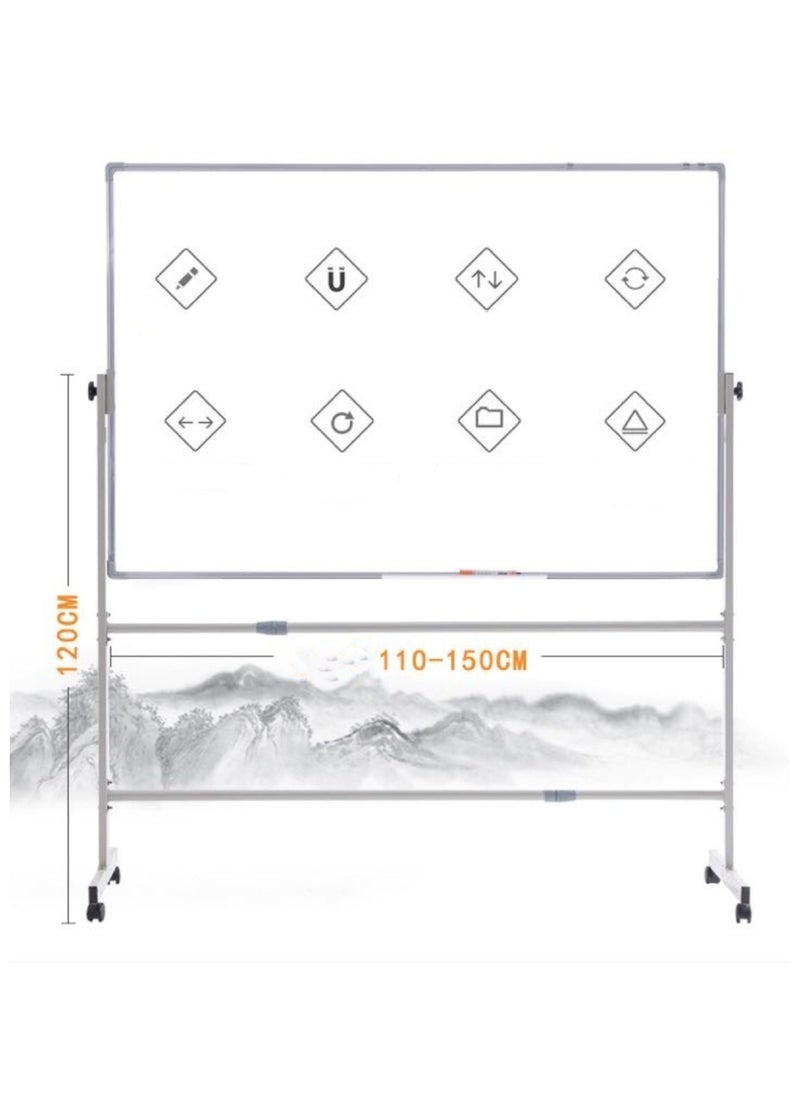 Cool Baby Style Mobile Dry Erase Whiteboard Metal Casters 90 x 120 cm Double Sided  - Image 3