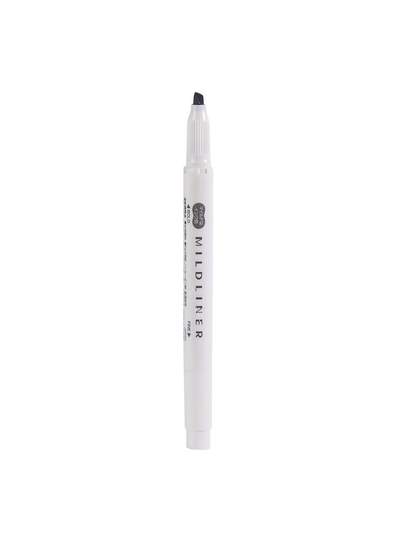 ZEBRA Mildliner Double Sided Highlighter , for Journal Planner , marking dictionary, Note Taking , drawing illustrations , Pack of 10 Dark Gray Highlighters  - Image 3