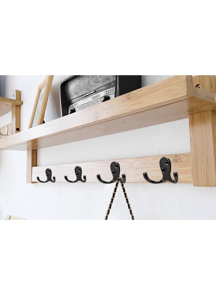 10-Piece/Set Zinc Alloy Coat And Hat Hook, Double Hook, Key Behind The Entrance, Scarf Hook, Bathroom Wardrobe Hook, Clothes Hook, Black  - Image 3