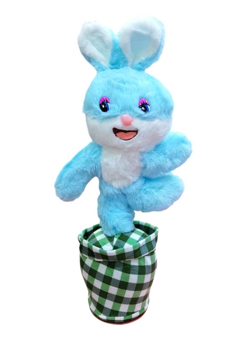 لعبة الأرنب الراقصة و الناطقة تعلم الأطفال تكرر ما تقول محشوة لون متعدد الألوان - Image 1