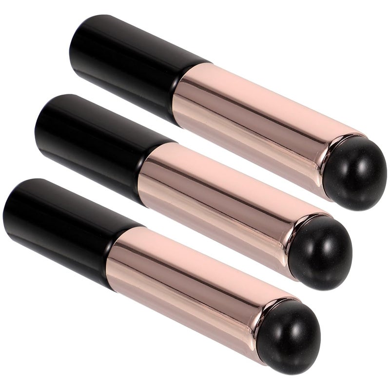 3 Pcs Silicone Lipstick Brush Set Reusable Lip Applicators for Women Makeup Tools Black Lip Concealer Smudge Brushes for Lipstick Application - Image 1