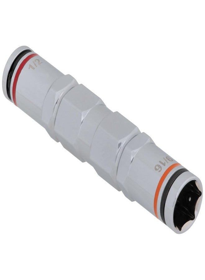 Klein Tools 32809MAG 9-in-1 Multi-Nut Driver Tool, Magnetic SAE Pass Through Driver with Hex Nut Sizes 3/16 to 3/4-Inch - Image 5