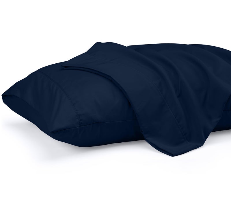 Utopia Bedding أغطية وسائد يوتوبيا بحجم كوين - عبوة من 2 - ميكروفايبر ناعم مصقول - إغلاق بظرف - مثالي للمستشفيات والفنادق وغرف الضيوف - معتمد من Oeko-TEX، 20x30 بوصة (كحلي) - Image 1
