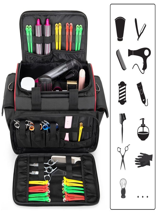 BAFASO Hairdresser Bag with Adjustable Dividers, Travel Barber Case, Black - Image 2