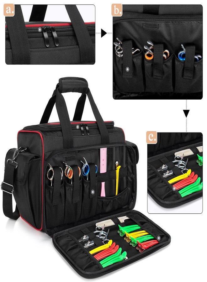 BAFASO Hairdresser Bag with Adjustable Dividers, Travel Barber Case, Black - Image 4