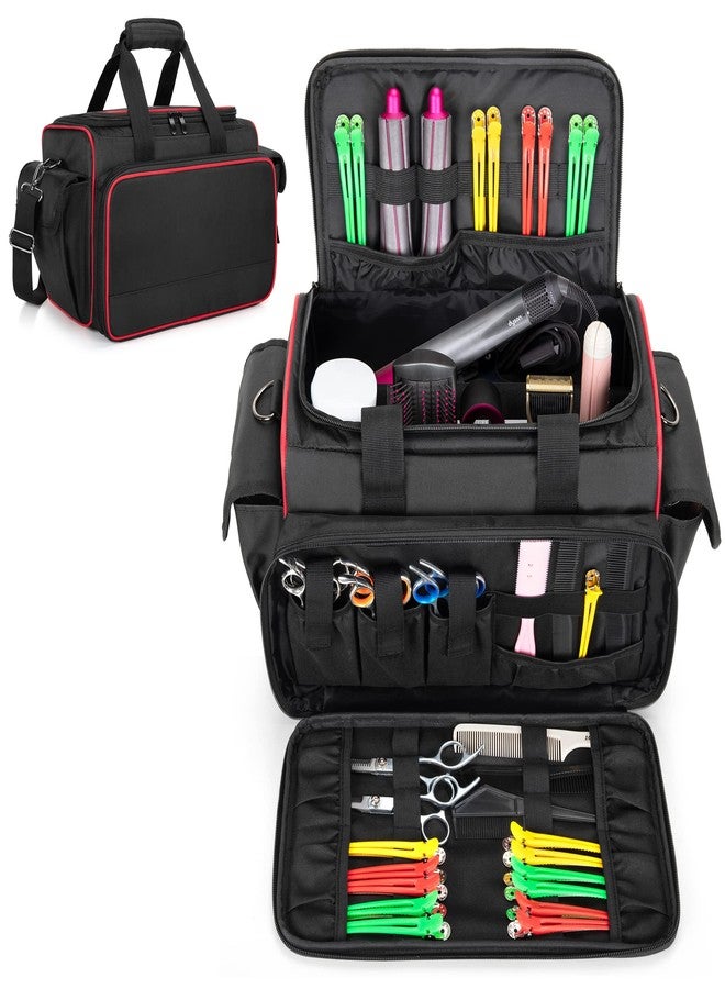BAFASO Hairdresser Bag with Adjustable Dividers, Travel Barber Case, Black - Image 1