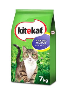 Kitekat Dry food for adult cats with mackerel fish flavor, 7 kg package  - Image 1