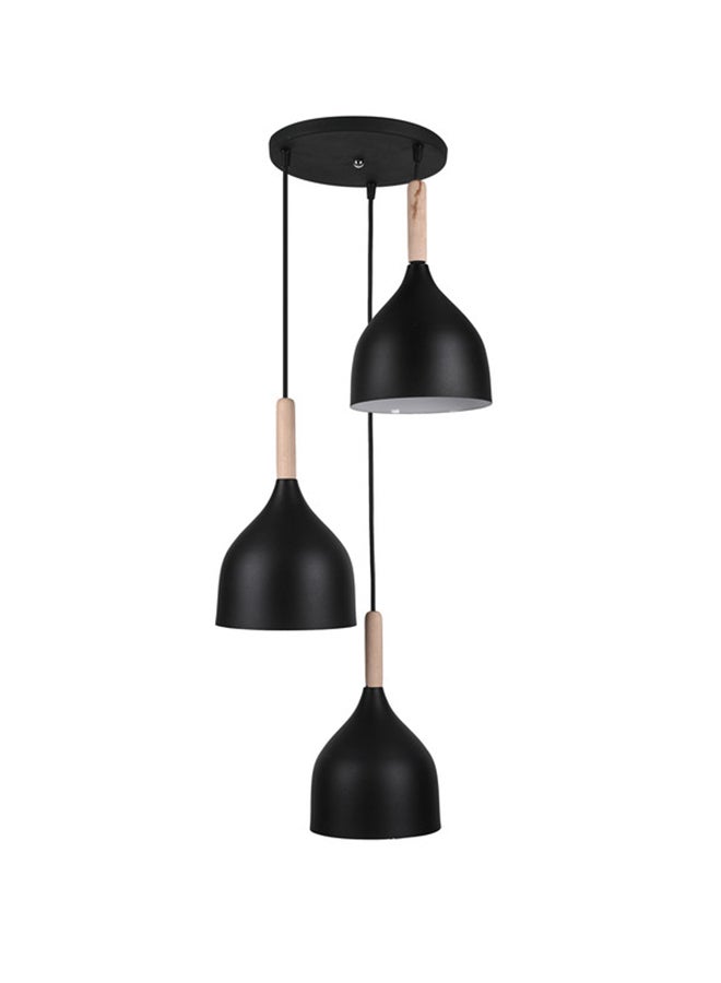 El Rawda Lighting Naomi Triple Ceiling Lamp | modern decorative LED E27 pendant light ceiling lamp hanging | suitable for any room | Color: Black | Size: 70x32 cm
