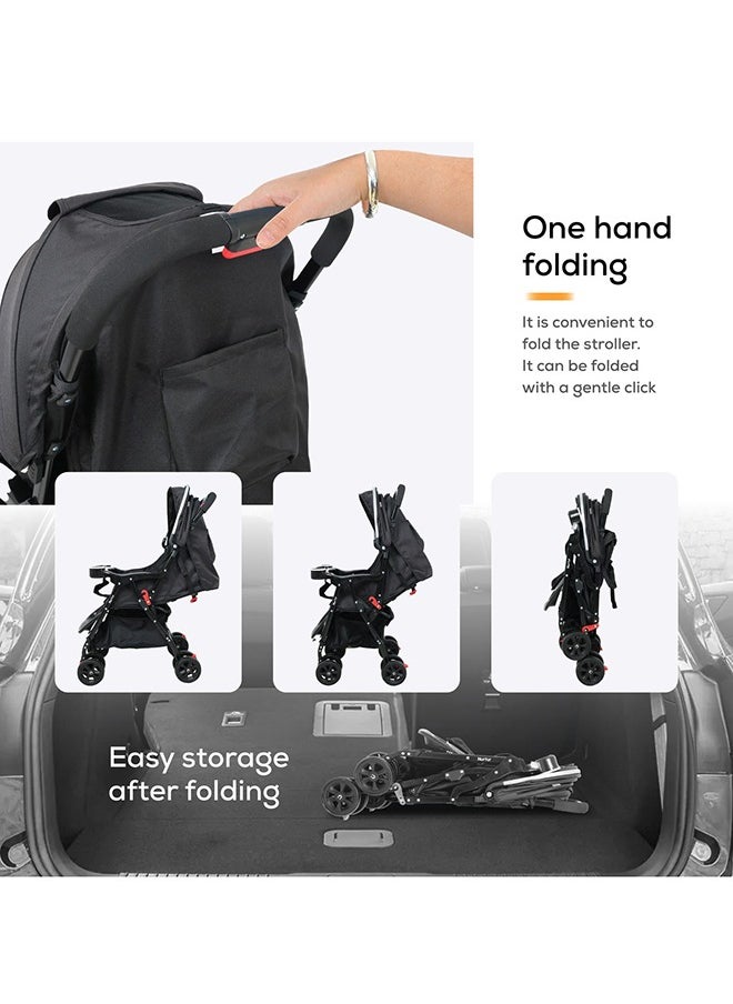 Nurtur - Baby Fully Adjustable Stroller With Storage Basket, Removable Food Tray, 5 Point Safety Harness, Compact Design Shoulder Strap, 0 To 3 Years - Image 1