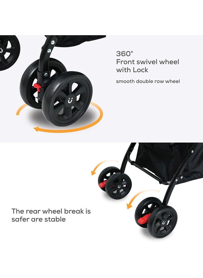 Nurtur - Baby Fully Adjustable Stroller With Storage Basket, Removable Food Tray, 5 Point Safety Harness, Compact Design Shoulder Strap, 0 To 3 Years - Image 1