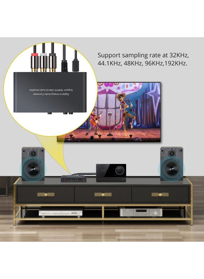 PROZOR DAC Converter 192KHz Coaxial Optical Toslink SPDIF to RCA 3.5mm with Volume Adjust Remote Control Digital to Analog Audio Converter with Optical Cable for PS3/PS4 Blue-ray TV DVD - Image 3