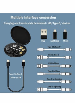 KASTWAVE USB Cable Conversion Storage Box,Multi-type Charging Cable Converter, Micro DataTransfer Tool Contains SIM Card Slot Tray Eject Pin,also used as a Phone Holder (Black)  - Image 3